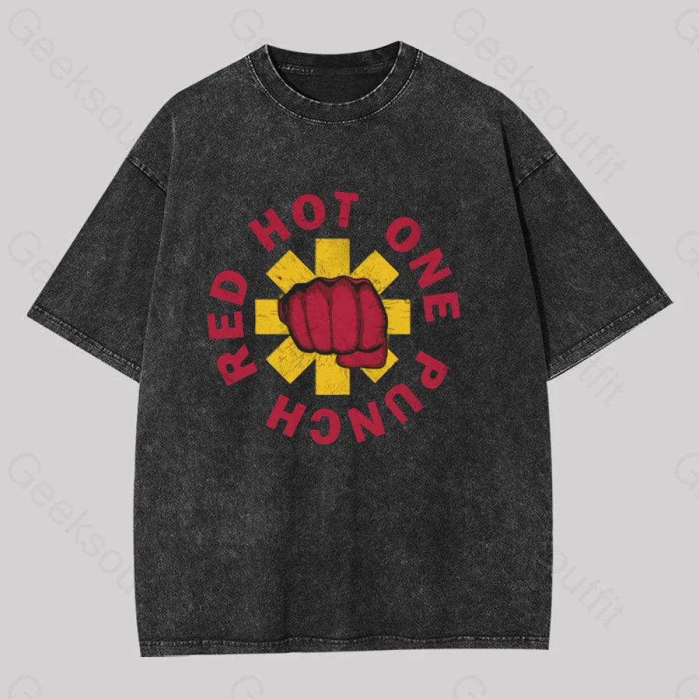 Red Hot One Punch Washed T-shirt