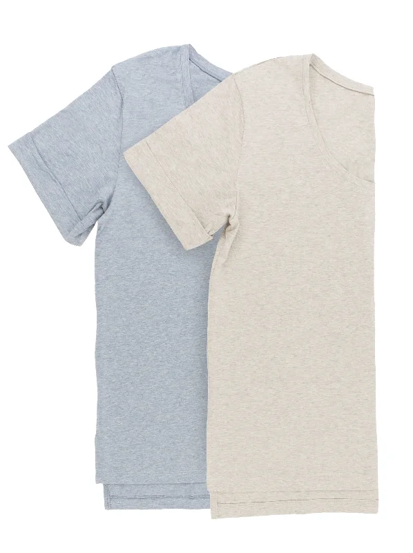 Organic Cotton Stretch Scoop-Neck Tee 2-Pack