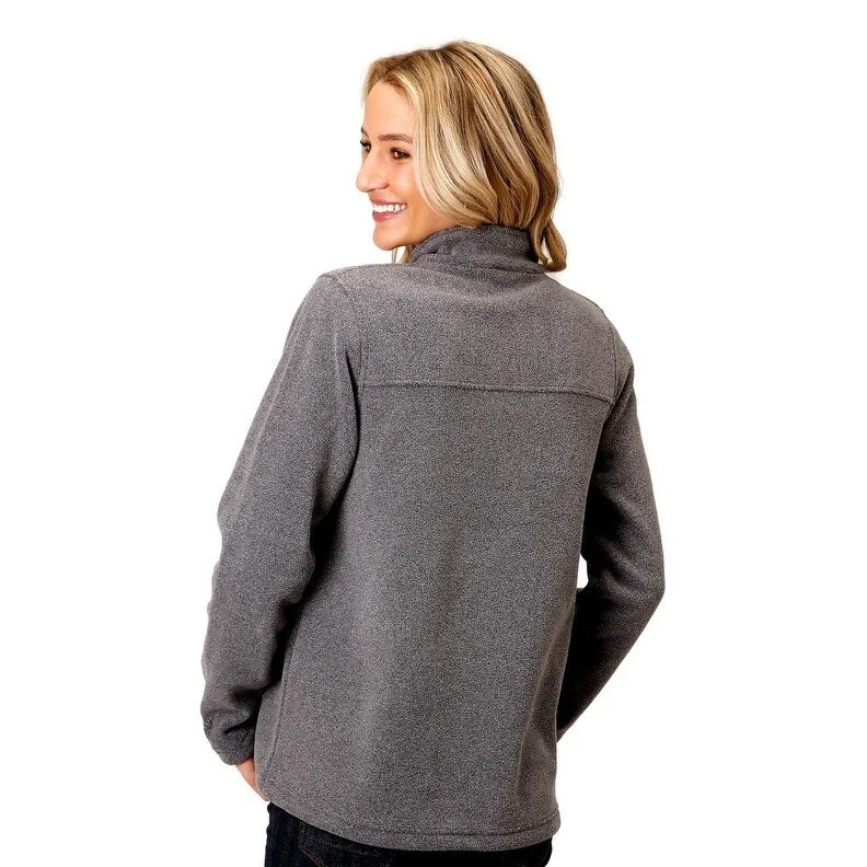 Roper Western Sweatshirt Womens Pull Over 1/4 Zip 03-098-0692-6157 GY