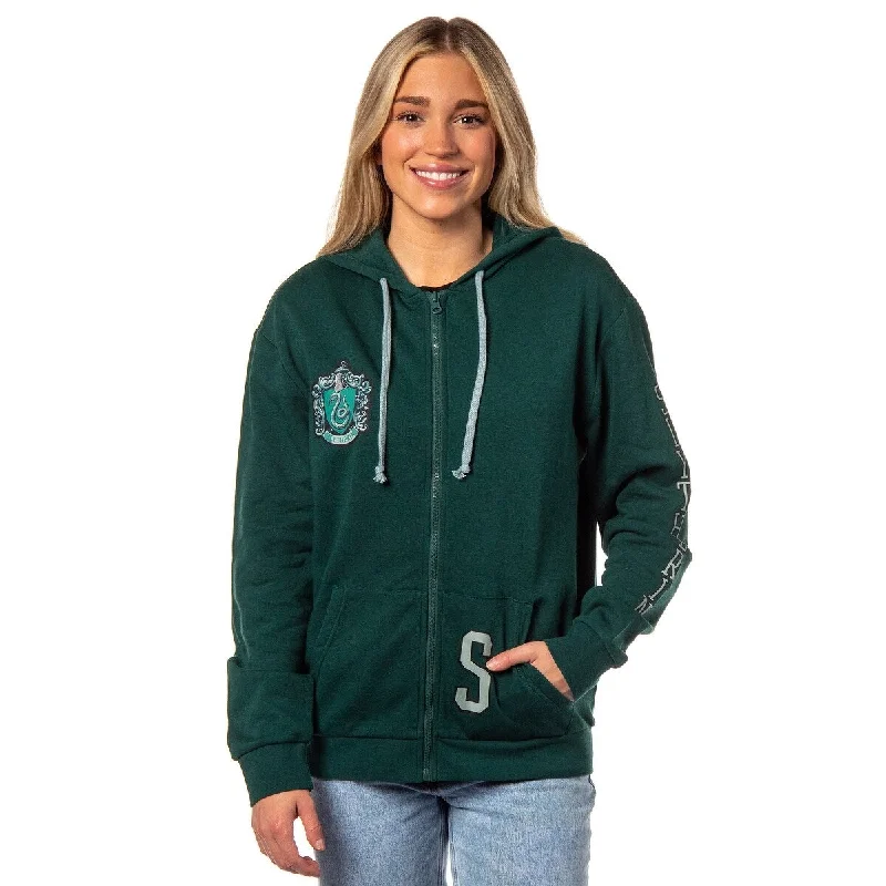 Harry Potter Womens Hogwarts Alumni House Crest Lightweight Zip-Up Hoodie