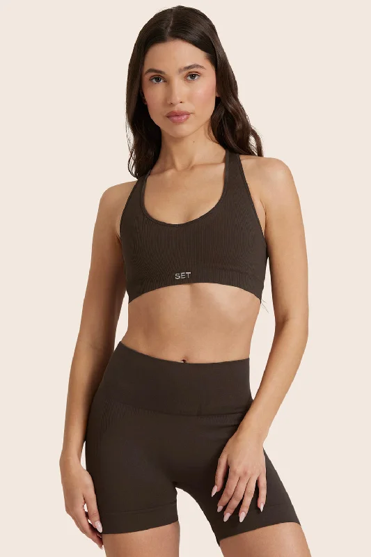 SCULPTFLEX® POWER RACER BRA - ESPRESSO