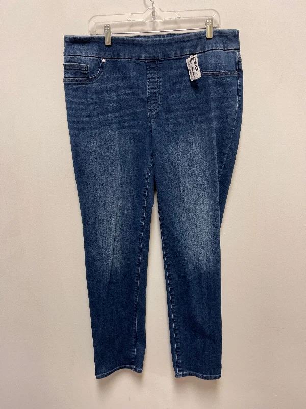 Jeans Jeggings By Chicos In Blue Denim, Size: 14