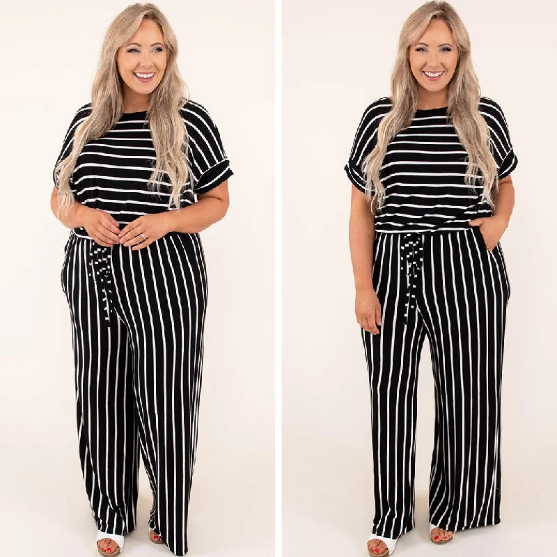 Take The World Jumpsuit, Black-Ivory