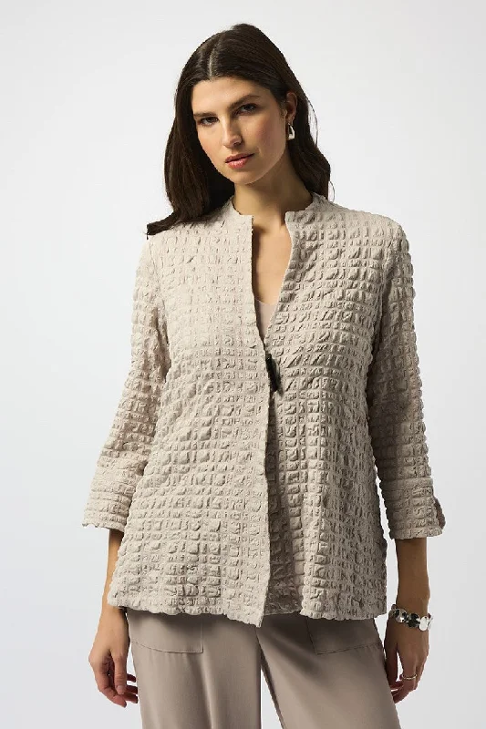 Joseph Ribkoff Moonstone Bubble Jacquard Trapeze Jacket