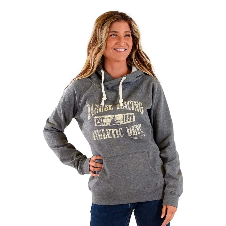 Cowgirl Tuff Western Sweatshirt Womens Barrel Racing Gray SIG2248