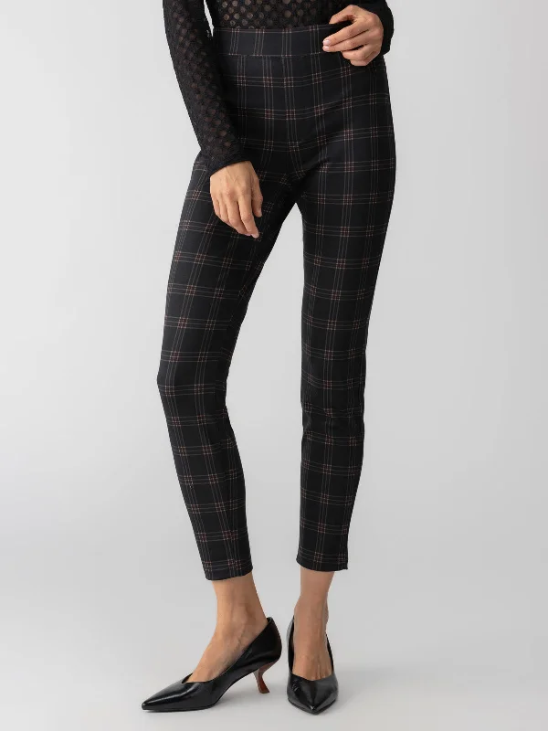 Runway Semi High Rise Legging Garnet Plaid