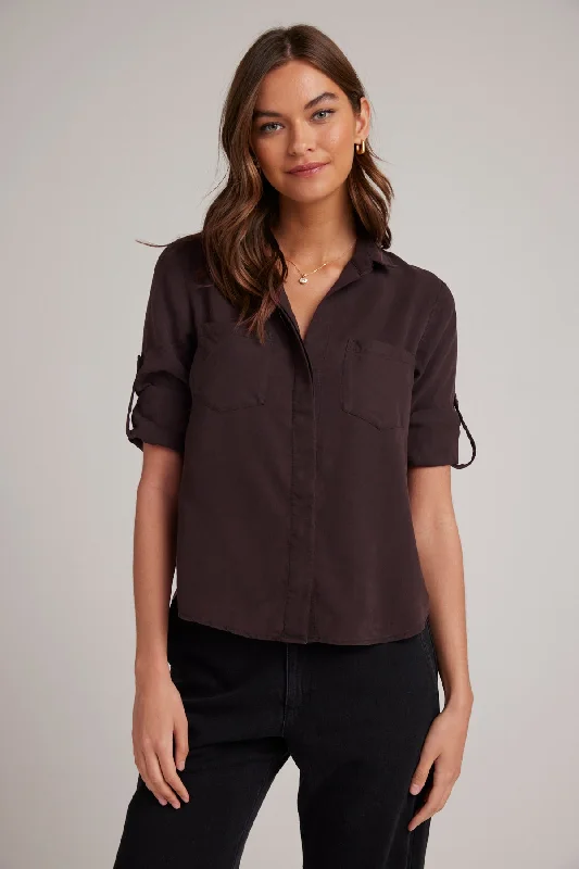 Split Back Button Down - Chestnut Brown