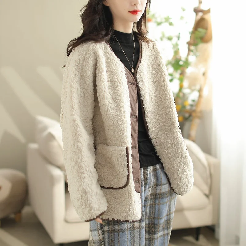 Autumn Winter Woolen Minimalist Casual Coat