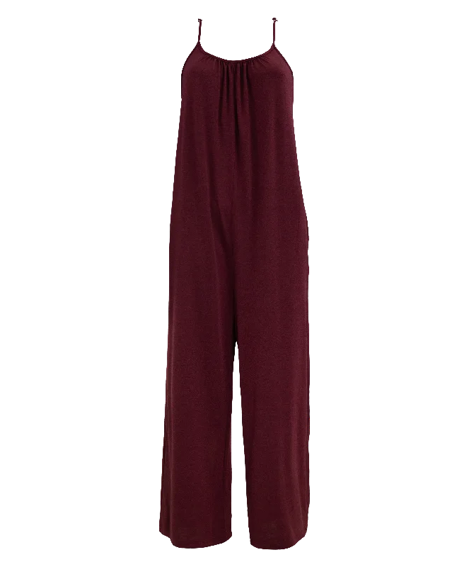 Maroon Straight Bottom Jumpsuit