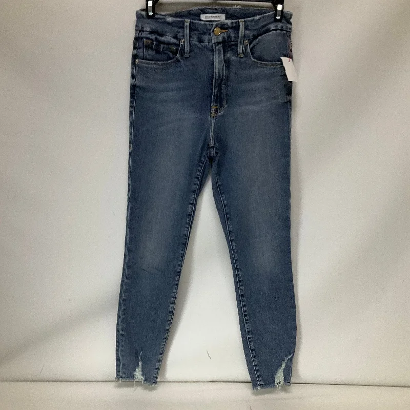 Jeans Skinny By Good American In Blue Denim, Size: 4