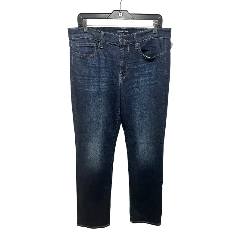 Jeans Straight By Lucky Brand In Blue Denim, Size: 12