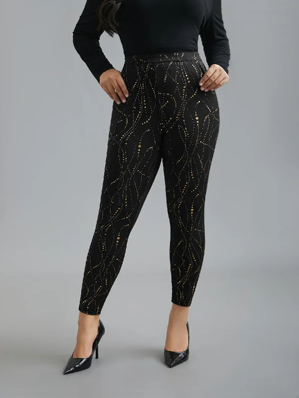 Shiny Glitter Skinny Fit Leggings