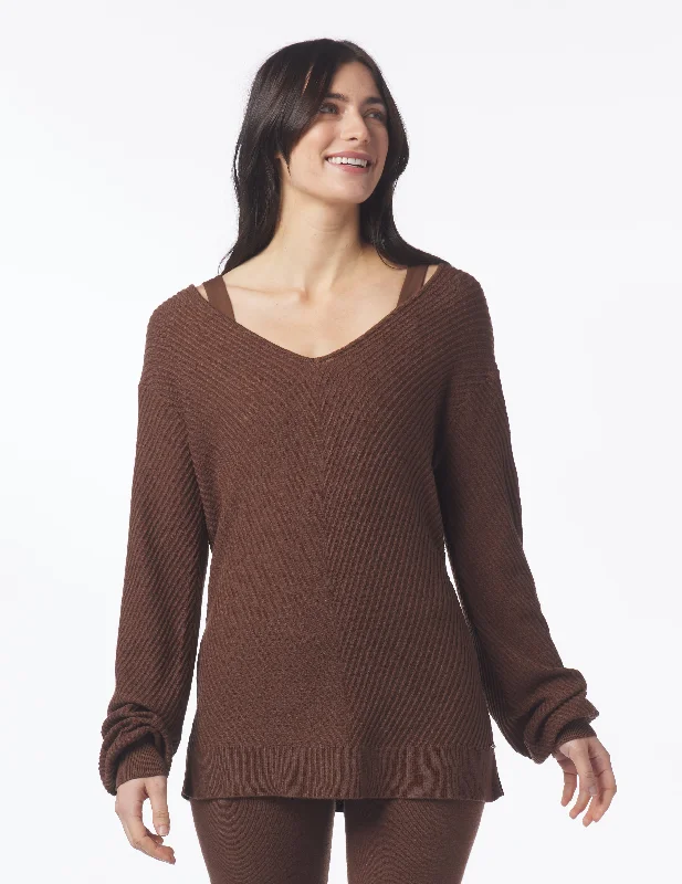 Luxury Rib Sweater: Espresso