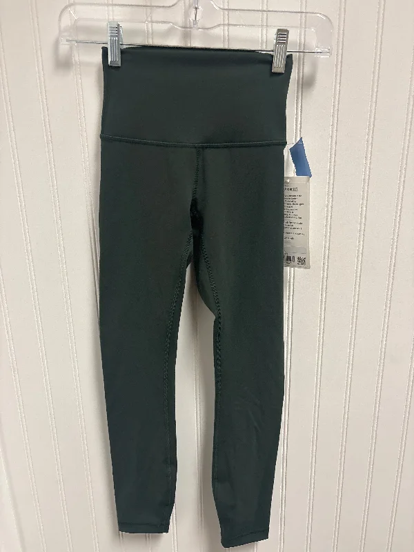 Athletic Leggings By Lululemon In Green, Size: Xs