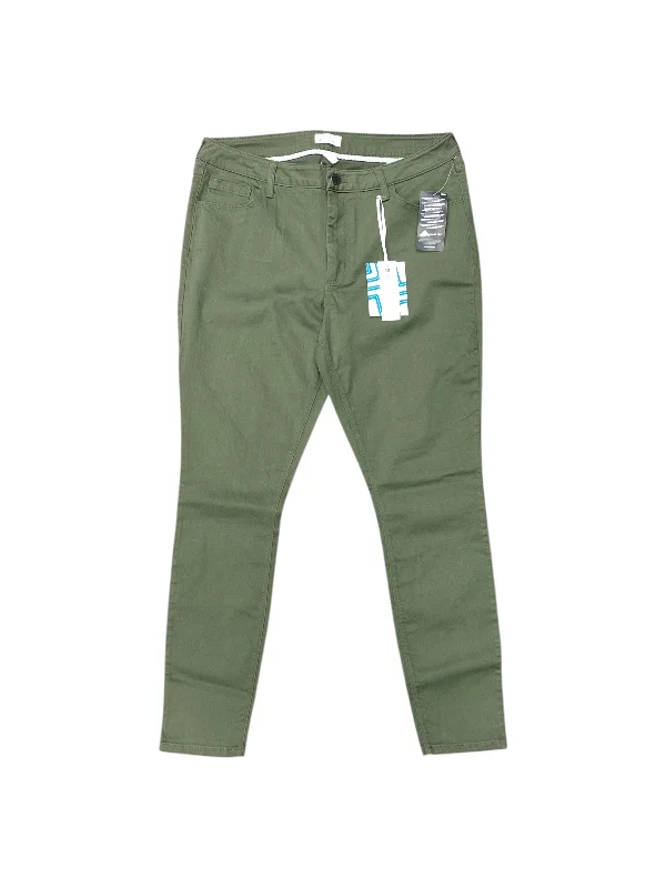 Jeans Skinny By Market & Spruce In Green, Size: 14