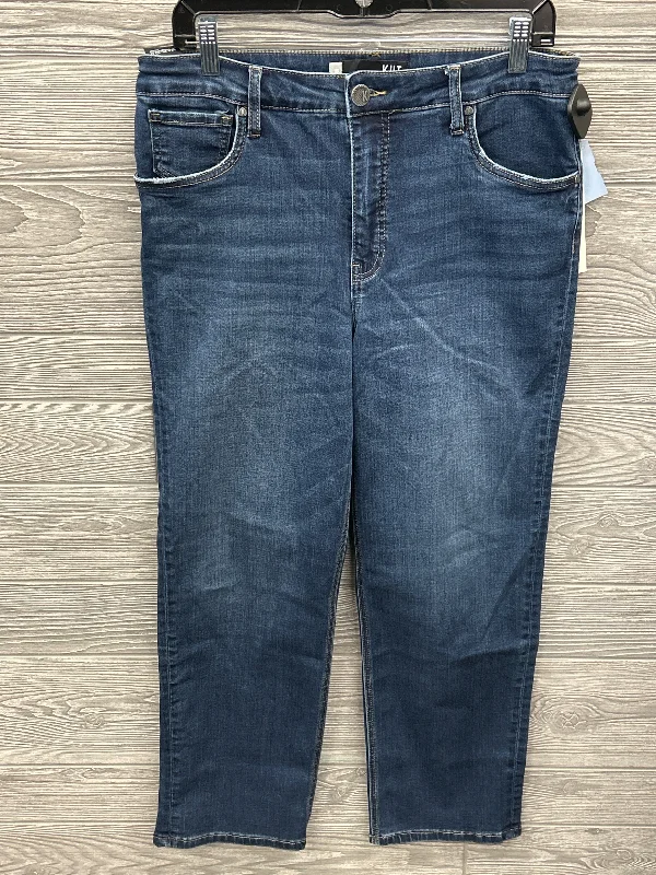 Jeans Straight By Kut In Blue Denim, Size: 10l