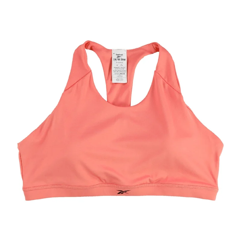 Reebok Womens Speedwick Sports Bra, Orange, 2X