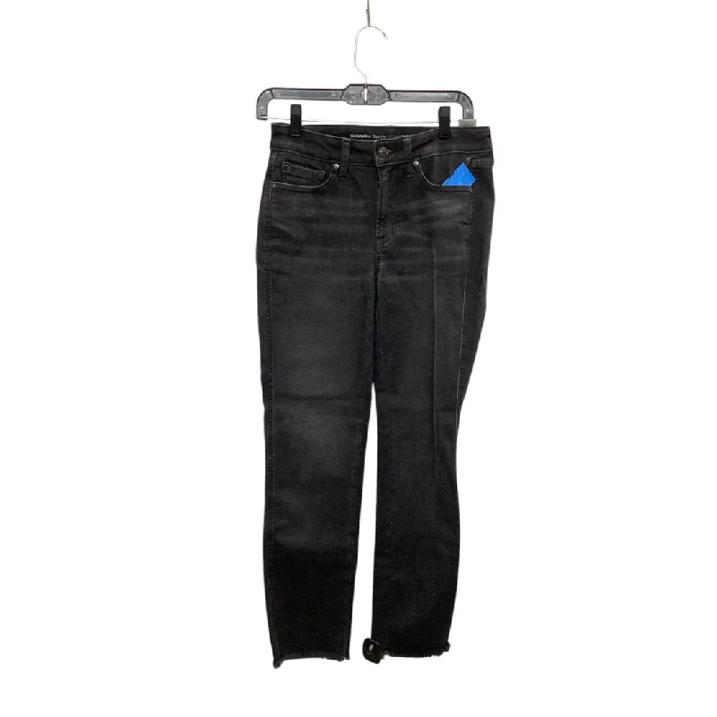 Jeans Straight By Chicos In Black Denim, Size: Xs