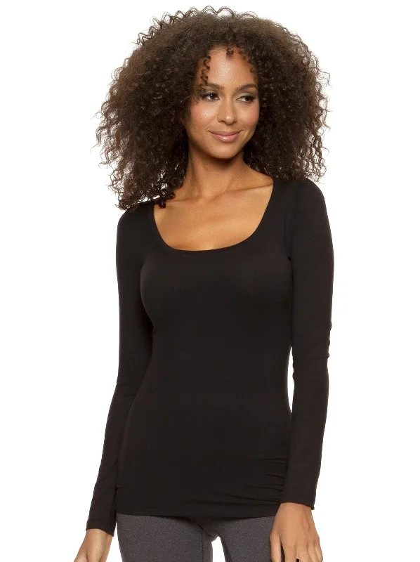 Velvety Soft Scoop Neck Longsleeve