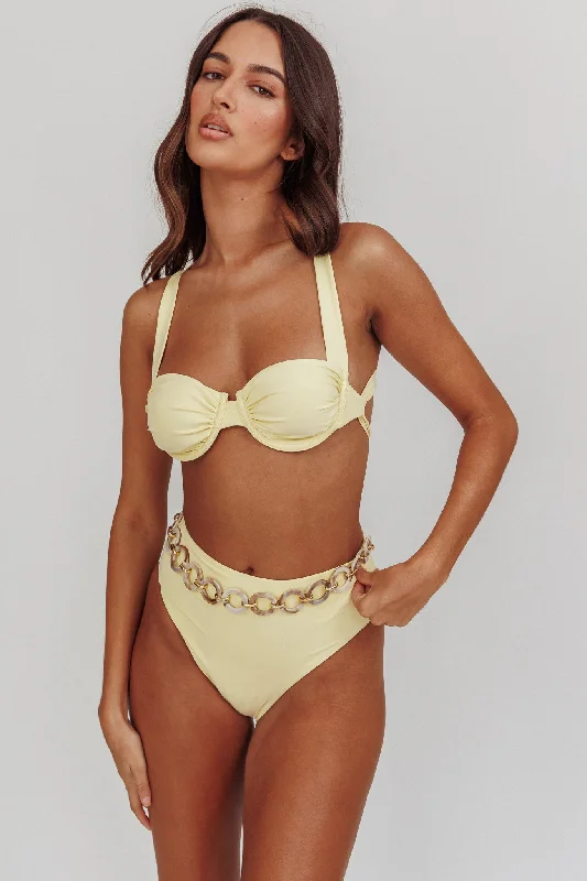 Harmonia High Waist Bikini Bottom Butter