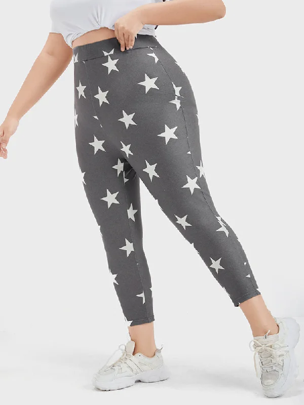 Star Printed Skinny Leggings