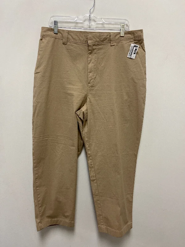 Jeans Straight By Gap In Tan, Size: 14