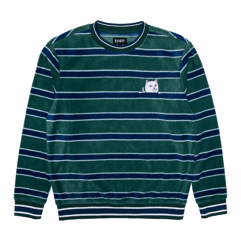 Peeking Nermal Polar Fleece Crewneck (Hunter / Navy)