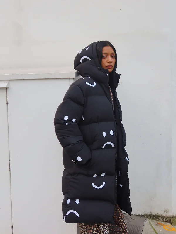 Happy Sad Longline Puffer Coat