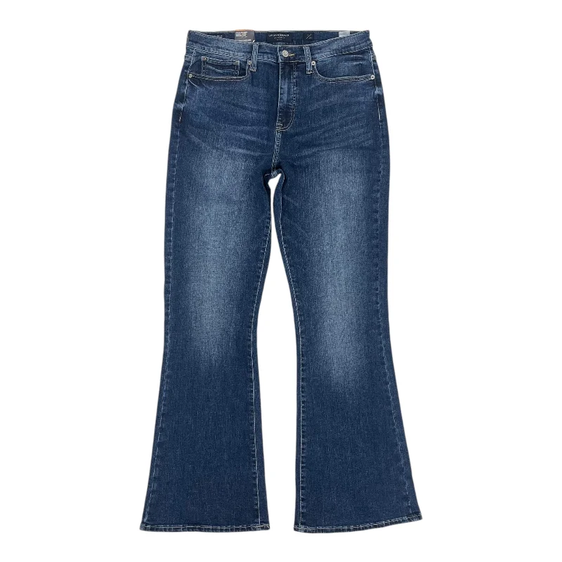 Jeans Flared By Lucky Brand In Blue Denim, Size:12