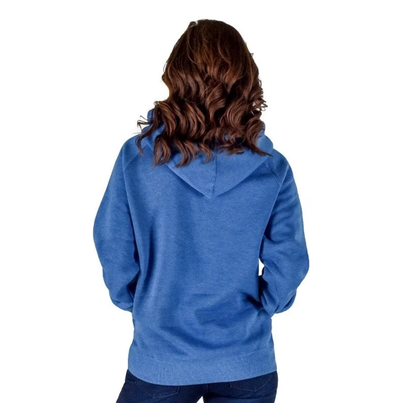 Cowgirl Tuff Western Sweatshirt Womens Always Cold Royal Blue SIG2326