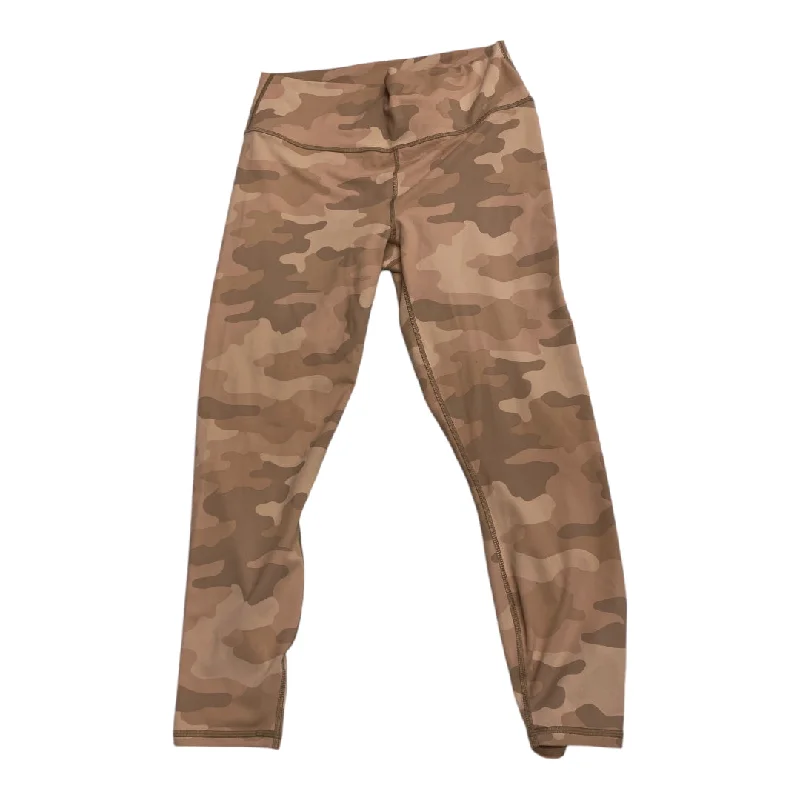 Athletic Leggings By Fabletics In Camouflage Print, Size: L