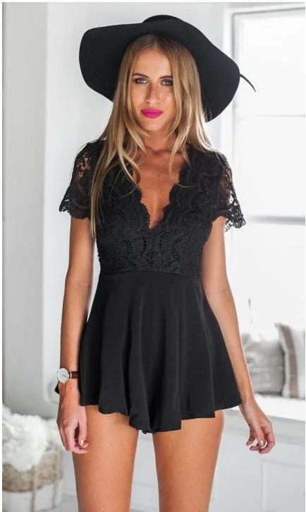 LACE CROTCHET ROMPER