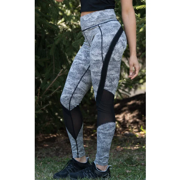 ON1E Gray Calf Mesh Leggings