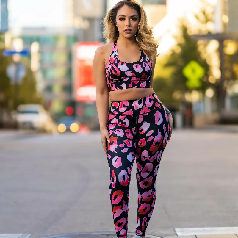 Adore Leggings - Floral Pink