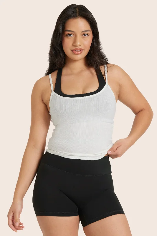 SPORTBODY® SPORTY LAYERED CAMI BRA - ONYX