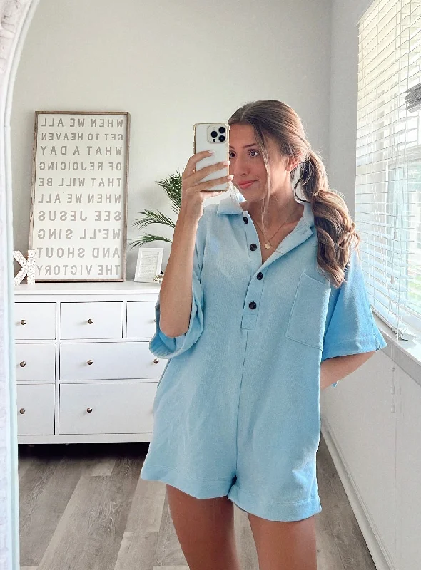 BABY BLUE RELAXED ROMPER