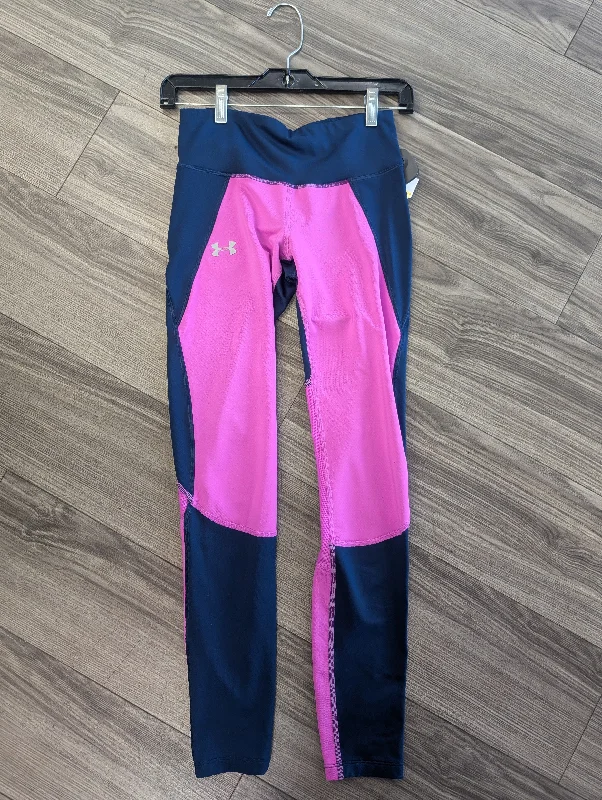 Athletic Leggings By Under Armour In Pink/blue, Size: S