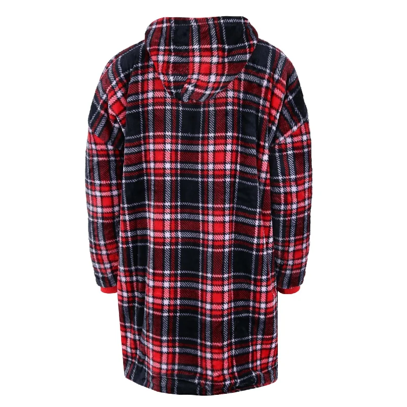 Weekending Women's Plaid Humongo Hoodie Lounge Shirt