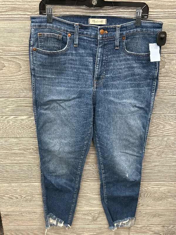 Jeans Cropped By Madewell In Blue Denim, Size: 12