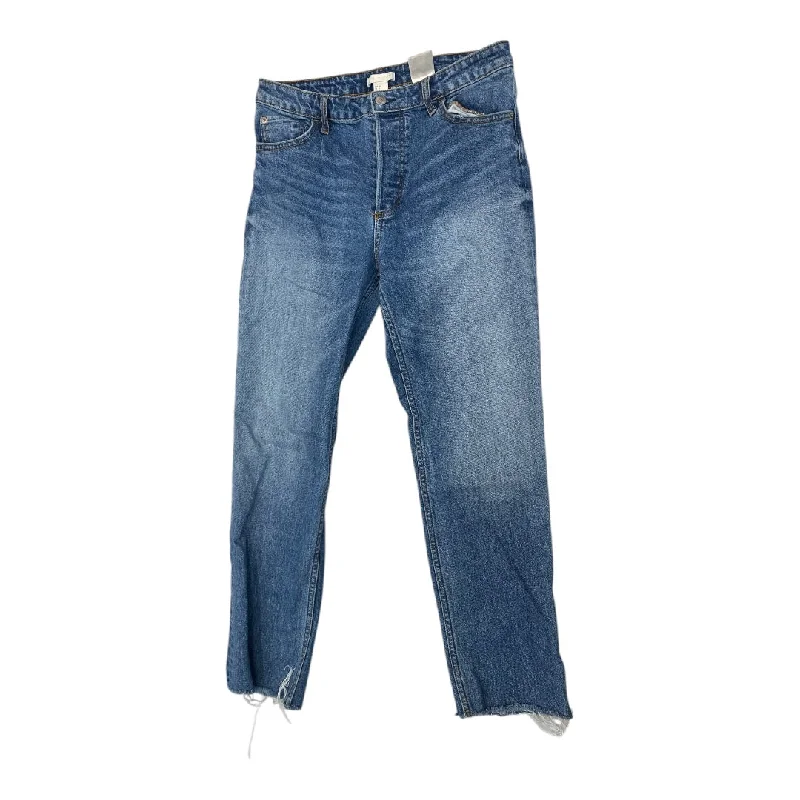 Jeans Boyfriend By H&m In Blue Denim, Size: 8