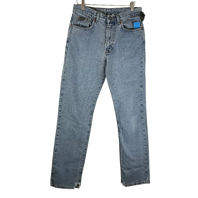 Jeans Straight By Calvin Klein In Blue Denim, Size: 10