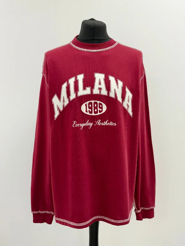 Burgundy 1989 Heavyweight Long Sleeve T-shirt.